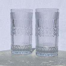 Load image into Gallery viewer, Detailed Tall Glass - Set of 2
